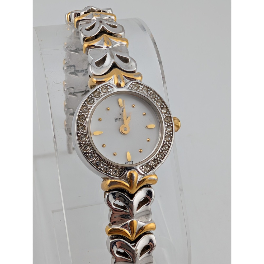 Bulova Women's Watch 20mm Case 7.5" Two Tone Band C860425- New Battery